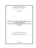 Nghiên cứu triển khai hệ thống giám sát quản trị mạng trên nền tảng hệ thống mã nguồn mở nagios 