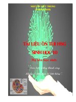 Ôn thi HSG sinh 10 nâng cao theo từng chuyên đề 2019, đầy đủ 
