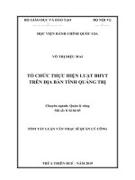 Tóm tắt Luận văn Thạc sĩ Quản lý công: Tổ chức thực hiện Luật BHYT trên địa bàn tỉnh Quảng Trị