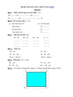 15 đề ôn tập GIỮA kì 2 môn TOÁN lớp 1 