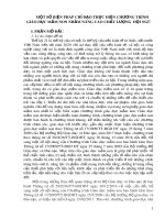 Một số biện pháp chỉ đạo thực hiện chương trình GDMN nhằm nâng cao chất lượng đội ngũ