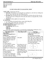 Giáo án hình học 9 Năm học 2013-2014