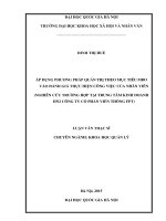 Áp dụng phương pháp quản trị theo mục tiêu mbo vào đánh giá thực hiện công việc của nhân viên nghiên cứu trường hợp tại trung tâm kinh doanh hn2 công ty cổ phần viễn thông fpt 