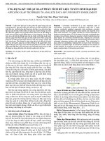 Ứng dụng kỹ thuật OLAP phân tích dữ liệu tuyển sinh đại học