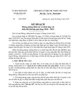 KẾ HOẠCH Phòng chống thiên tai và thích ứng với biến đổi khí hậu giai đoạn 2018 – 2023