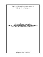 Một số biện pháp góp phần rèn luyện kỹ năng sống cho trẻ ở trường mầm non