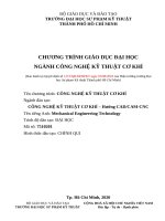 CHƯƠNG TRÌNH GIÁO DỤC ĐẠI HỌCNGÀNH CÔNG NGHỆ KỸ THUẬT CƠ KHÍ
