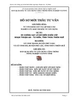 HỒ SƠ MỜI THẦU TƯ VẤN:GÓI THẦU SỐ 01:TƯ VẤN KHẢO SÁT VÀ LẬP BÁO CÁO TƯ VẤN KHẢO SÁT VÀ LẬP BÁO CÁO NGHIÊN CỨU KHẢ THI ĐẦU TƯ XÂY DỰNG