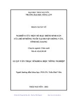 Nghiên cứu một số đặc điểm sinh sản của bò HMông nuôi tại huyện Đồng Văn tỉnh Hà Giang