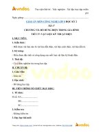 GIÁO ÁN MÔN CÔNG NGHỆ LỚP 8 HỌC KỲ 2