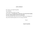 (Luận văn thạc sĩ) Giải pháp nâng cao chất lượng công trình giai đoạn xây dựng tại Công ty trách nhiệm hữu hạn một thành viên khai thác công trình thủy lợi Quảng Bình