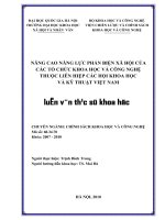 Nâng cao năng lực phản biện xã hội của các tổ chức khoa học và công nghệ thuộc liên hiệp các hội khoa học và kỹ thuật việt nam 