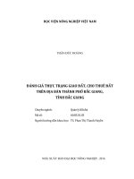 Đánh giá thực trạng giao đất, cho thuê đất trên địa bàn thành phố bắc giang, tỉnh bắc giang   