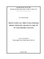 Trung ương cục miền nam lãnh đạo phong trào đấu tranh của phụ nữ từ năm 1969 đến năm 1975 