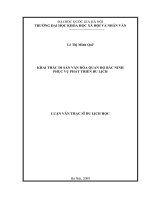Khai thác di sản văn hóa quan họ bắc ninh phục vụ phát triển du lịch 