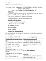 Giáo án Công nghệ 7 tiết 15 đến hết