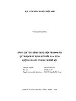 Đánh giá tình hình thực hiện phương án quy hoạch sử dụng đất đến năm 2020 quận cầu giấy, thành phố hà nội   