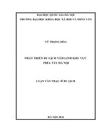 Phát triển du lịch tâm linh khu vực phía tây hà nội 