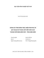 Đánh giá tình hình thực hiện phương án quy hoạch sử dụng đất đến năm 2020 thành phố điện biên phủ   tỉnh điện biên   