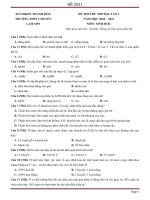 CHUYÊN LAM sơn THANH hóa  2021 lần 1 