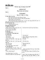 Giáo án lớp 7 môn Hình học - Tuần 3 - Tiết 5 - Bài 3: Các góc tạo bởi một đường thẳng cắt hai đường thẳng