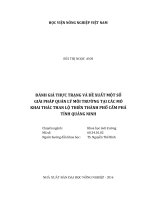 Đánh giá thực trạng và đề xuất một số giải pháp quản lý môi trường tại các mỏ khai thác than lộ thiên thành phố cẩm phả tỉnh quảng ninh   