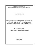 Ảnh hưởng của phật giáo hòa hảo đối với đời sống văn hóa tinh thần ở tỉnh đồng tháp hiện nay 