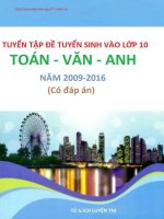 BỘ đề đáp án vào 10 TOÁN văn ANH 
