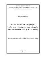 Đổi mới phương thức hoạt động nhằm nâng cao hiệu quả hoạt động của quỹ đổi mới công nghệ quốc gia natif 