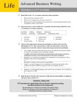 Life advanced c1 business writing worksheets with answer keys