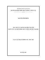 Thư viện trường đại học ở hà nội trước yêu cầu kiểm định giáo dục đại học 