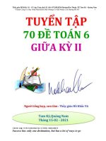 Tuyển tập 70 đề thi giữa học kỳ II khối 6 