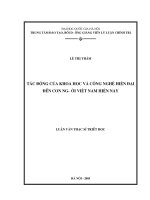 Tác động của khoa học và công nghệ hiện đại đến con người việt nam hiện nay 