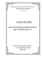 Chuyên đề một số giải pháp giúp học sinh yếu học tốt môn lịch sử 6 