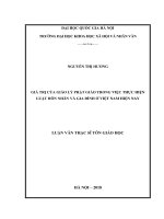 Giá trị của giáo lý phật giáo trong việc thực hiện luật hôn nhân và gia đình ở việt nam hiện nay 