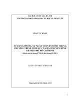 Sử dụng phóng sự ngắn truyền hình trong chương trình thời sự 19h50 của đài truyền hình thành phố hồ chí minh 