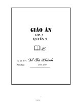 Giáo án Lớp 3 - Tuần 33-35 - Năm học 2008-2009 - Đỗ Thị Khánh