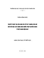 Thuyết pháp trị của hàn phi tử và ý nghĩa của nó đối với việc xây dựng nhà nước pháp quyền xhcn ở việt nam hiện nay 
