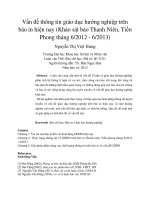Vấn đề thông tin giáo dục hướng nghiệp trên báo in hiện nay khảo sát báo thanh niên tiền phong tháng 6 2012 6 2013 