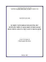 Sự kiện giàn khoan hải dương 981 dưới góc nhìn của báo điện tử đối ngoại bằng tiếng anh của việt nam và trung quốc 
