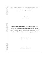 (Luận văn thạc sĩ) Nghiên cứu giải pháp nâng cao năng lực quản lý các dự án đầu tư xây dựng công trình tại Ban quản lý dự án đầu tư xây dựng ngành Nông nghiệp và Phát triển nông thôn Quảng Bình