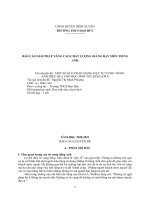 Chuyên đề một số giải pháp giảng dạy từ vựng tiếng anh hiệu quả cho học sinh yếu kém lớp 6 