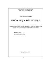 BẢO đảm QUYỀN CON NGƯỜI TRONG xét xử vụ án HÌNH sự tại tòa án NHÂN dân TP ĐỒNG hới, TỈNH QUẢNG BÌNH 