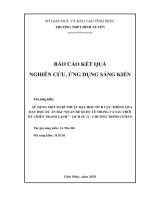 Sử dụng một số kĩ thuật dạy học tích cực thông qua dạy học dự án bài “ quan hệ quốc tế trong và sau thời kỳ chiến tranh lạnh ”   lịch sử 12   chương trình cơ bản 