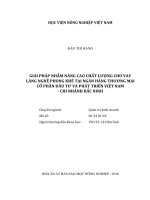 Giải pháp nhằm nâng cao chất lượng cho vay làng nghề phong khê tại ngân hàng thương mại cổ phần đầu tư và phát triển việt nam   chi nhánh bắc ninh   