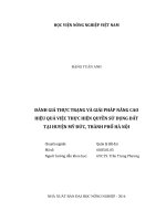 Đánh giá thực trạng và giải pháp nâng cao hiệu quả việc thực hiện quyền sử dụng đất tại huyện mỹ đức, thành phố hà nội   