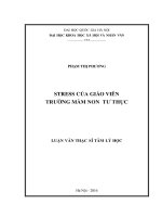 Stress của giáo viên trường mầm non tư thục 