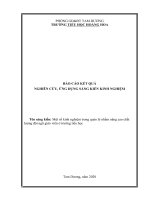 Một số kinh nghiệm trong quản lý nhằm nâng cao chất lượng đội ngũ giáo viên ở trường tiểu học 
