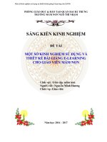 skkn một số KINH NGHIỆM sử DỤNG và THIẾT kế bài GIẢNG e LEARNING CHO GIÁO VIÊN mầm NON