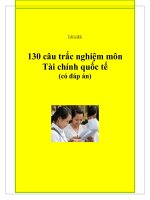 130 CÂU TRẮC NGHIỆM MÔN TÀI CHÍNH QUỐC TẾ (có đáp án FULL)